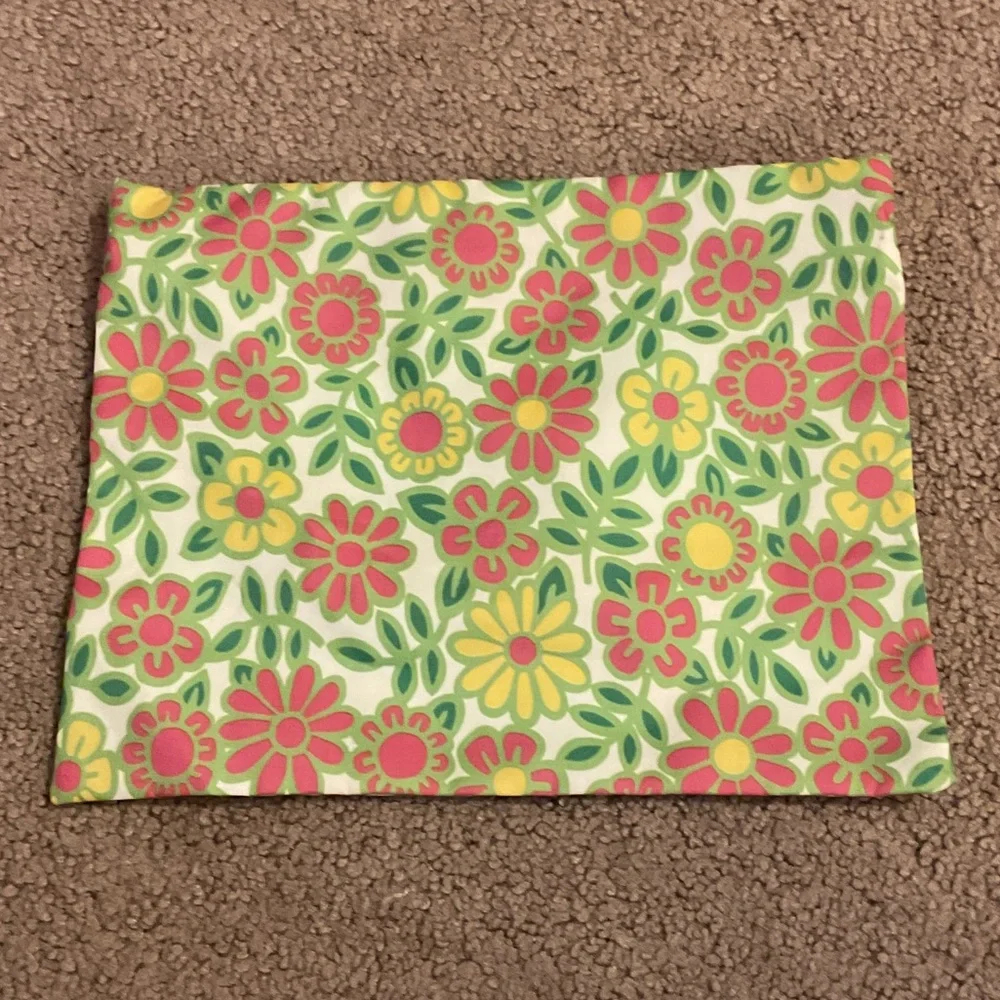 LeSportsac Pink, Yellow & Green Floral Zip Pouch - Picture 2 of 4